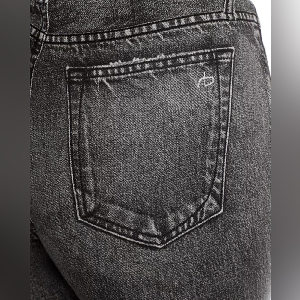 rag‎ & bone Liquid Alex High Rise Straight Leg Faux Jeans in Black Magic Size 25 - Picture 5 of 12